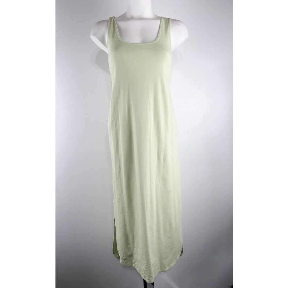 LULULEMON PIMA COTTON OPEN BACK MIDI DRESS, Dewy Green Outdoor Comfort - Picture 2 of 5